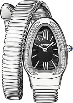 Snake Bracelet Watch for Women, Elegant Bangle Wrist Watch with Flexible Wrap Strap Design, Fashion Jewelry Style Quartz Watch, Adjustable Cuff Watch for Dress & Gift