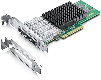 10Gb PCI-E NIC Network Card, Quad SFP+ Port, with Original Intel XL710-BM1 Controllers, PCI Express Ethernet LAN Adapter Support Windows Server/Linux/VMware ESXi, Compare to Intel X710-DA4