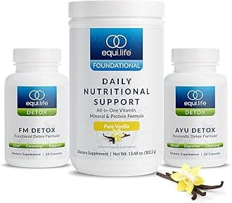 Dr. Cabral Detox, 7 Day Program with Plant Based Protein, Vitamins, Amino Acids, & Minerals to Support Full Body Balance, Meal Replacement Powder, Vegan, Gluten Free, Vanilla, 14 Servings