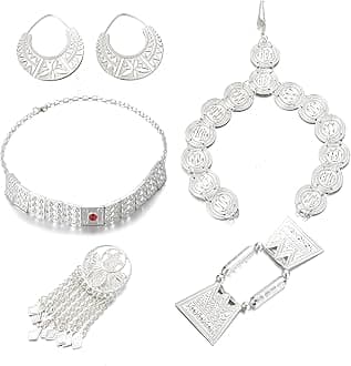 Gold Color Red Stone Women Eritrean Traditional Wedding Jewelry Sets