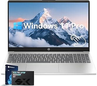 HP 15.6" Touchscreen Laptop, Intel Core i7-1355U(10 cores, Up to 5.0GHz), 64GB RAM, 2TB SSD, FHD Display, Win 11 Pro, Copilot AI, Webcam, WiFi 6, Bluetooth, w/Accessories for Business & Study