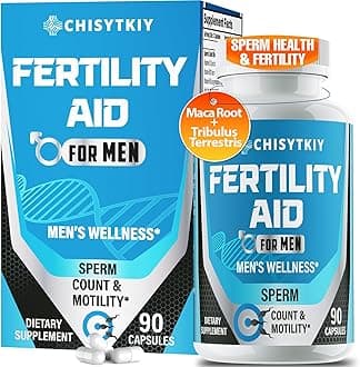 Male Fertility Supplements, Advanced Fertility Supplement for Men Optimal Sperm Count Motility & T-Level with Maca Root, Tribulus Terrestris, Zinc, CoQ10, Pre Conception for Him, 90 Caps