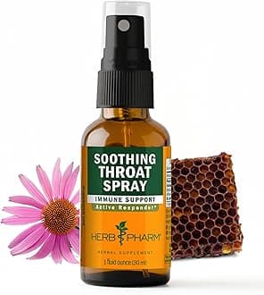 Herb Pharm Soothing Throat Spray Herbal Formula with Echinacea and Propolis, 1 Fl Oz (Pack of 1)
