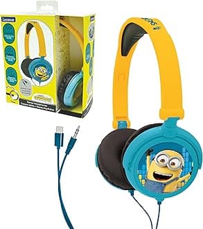 LEXIBOOK, Despicable Me Minions, Stereo Headphones, kids safe volume, foldable and adjustable, yellow/black, HP010DES