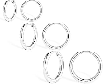 316L Surgical Stainless Steel Hoop Earrings Set for Women 6mm 8mm 10mm 12mm Hypoallergenic Lightweight Cute Mini Cartilage Helix Targus Conch Rook Lobes Sleeper Everyday Earrings for Multiple Piercing