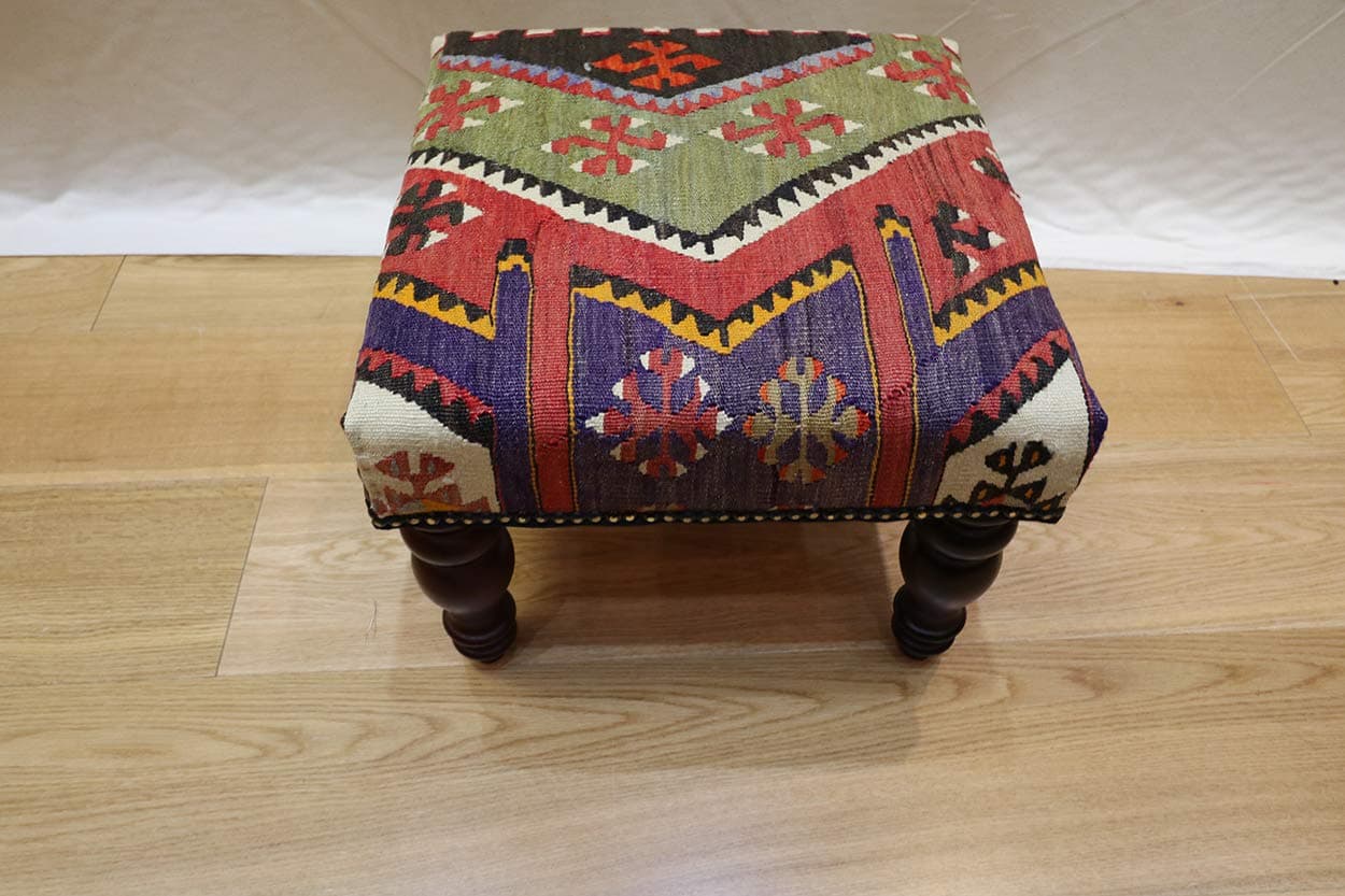 Kilim Footstool - Size: 40 X 40 cm Code R4780