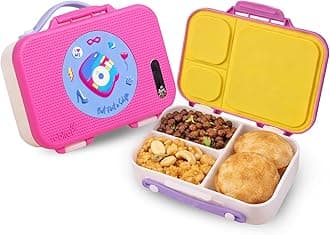 rabitat Munchbee Bento Lunch Box 1000ml | 1+1 Year Brand Warranty | Tiffin Box for School | Kanjak Gifts for Girls | BPA Free, Leakproof & Durable Bento Design | Diva