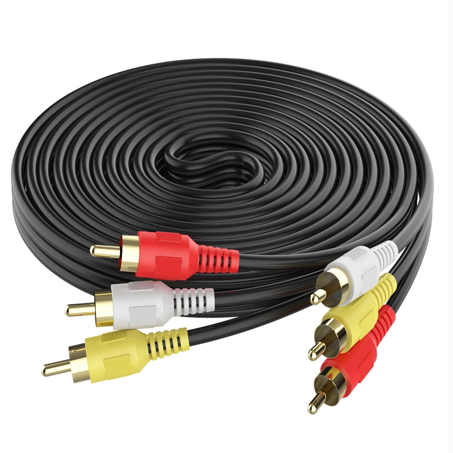 - Audio Video Cable,Composite Cord 100 ft RCA to RCA M/Mx3,AV Cable for TV,DVD,VCD etd.