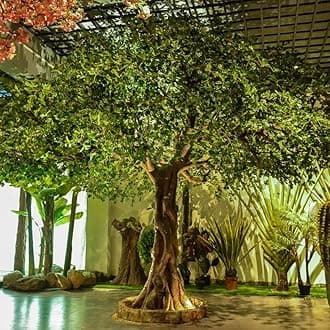 Fake Tree Simulation Tree Indoor Simulation Green Plant Large Banyan Tree Shopping Mall Hotel Floor Landscape Landscaping Atmosphere Decorative Tree 2.5m