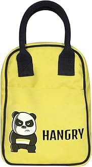 Eco Right Cotton Lunch Bags For Office Women & Lunch Bag For Men, Insulated Lunch Bag For Kids, Office Lunch Bag With Bottle Holder, Carry Handle & Pocket, 10L, Yellow