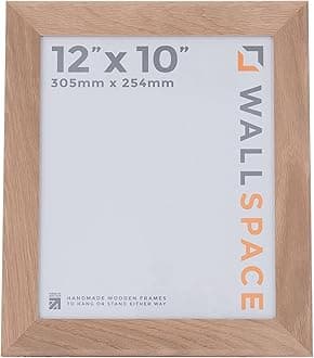 Wall Space Wide 12x10 Oak Frame | Wide Oak Photo Frame 12x10 inch | 12 x 10 inch Oak Photo Frame | SOLID OAK Picture Frames | Every Wooden 10x12 photo frame is made from SOLID WOOD with REAL GLASS