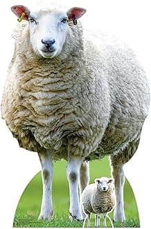 Star Cutouts SC4437 Sheep Farm Animal Cardboard Cut Out Height 94cm