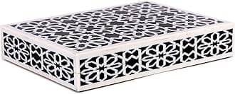 Handicrafts Home Handmade Shiraz Collection Decorative Jewelry Box Organizer – Keepsakes, Trinkets, and Home Decor – Antique Coffee Table Storage, Wedding Memory Box, Farmhouse Style Decor, 8x6x1.5