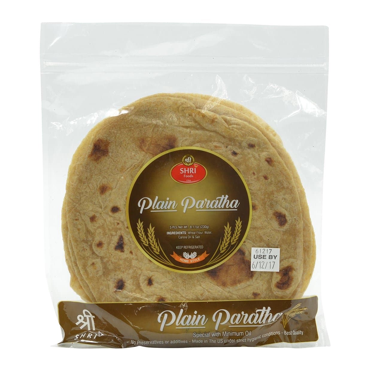 Shri, Plain Paratha, 5 Pieces