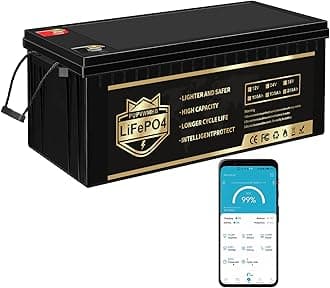 24V 100Ah LiFePO4 Battery, Lithium Battery Built-in 100A BMS, 5000+ Cycles Rechargeable Battery, Max. 2560W Load Power, Perfect for RV, Solar, Marine, Overland/Van, Off-Grid