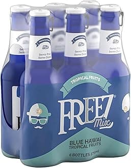Freez - Carbonated Soda Flavored Cold Drink Non Alcoholic - Blue Hawaï Mix - 275 ml Each, Pack of 6