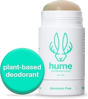 Hume Supernatural Probiotic Roll‑On Deodorant, Aluminum‑Free & Plant‑Based – Gentle on Sensitive Skin, Quick‑Drying, Long‑Lasting Sweat & Odour Protection for Teens & Adults - Desert Bloom, 1-Pack