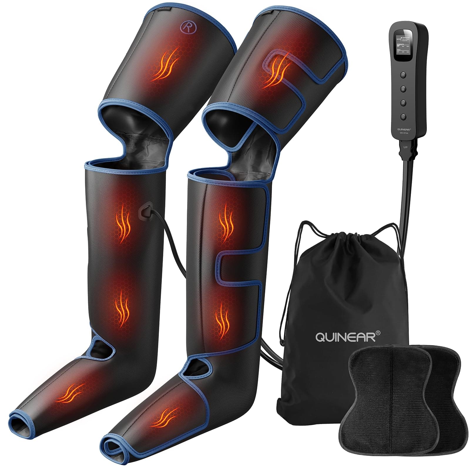 Leg Massager for Circulation and Pain Relief, Full Leg Compression Massager with Heat 2 Extender 3Heat 3Mode 3Intensity Sequential Compression Boots for Cramps Edema Swelling,FSA-HSA Eligible