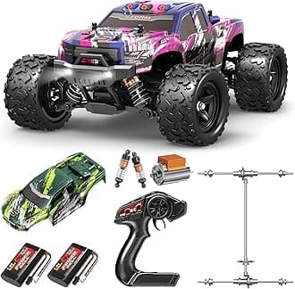 Rc Cars 1:18 All Terrain RC Car for Adults & Boys (HS18303), 4WD Off-Road RC Truck High Speed Fast 40+ KPH, 4X4 Waterproof Remote Control Car with 2 Rechargeable Batteries