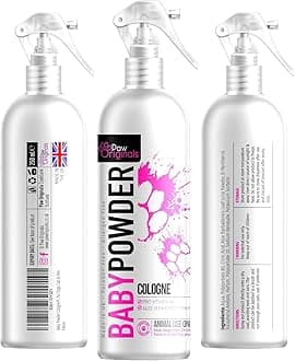 Baby Powder Cologne Perfume For Dogs - Long Lasting Deodoriser For Dogs & Aloe Vera Coat Conditioner- Naturally Derived - Lasts Up to 3 Days - 250ML - Perfume & Conditioner For Dogs, Cats & Pets
