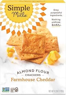 Naturally Gluten-Free Almond Flour Crackers, Farmhouse Cheddar, 4.25 oz