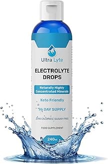 Ultra Lyte Electrolyte Concentrate - Sugar-free Keto Hydration Drops - Liquid Minerals with Magnesium for Electrolyte Balance Fatigue Reduction Vegan 96 Servings Natural & Highly Concentrated