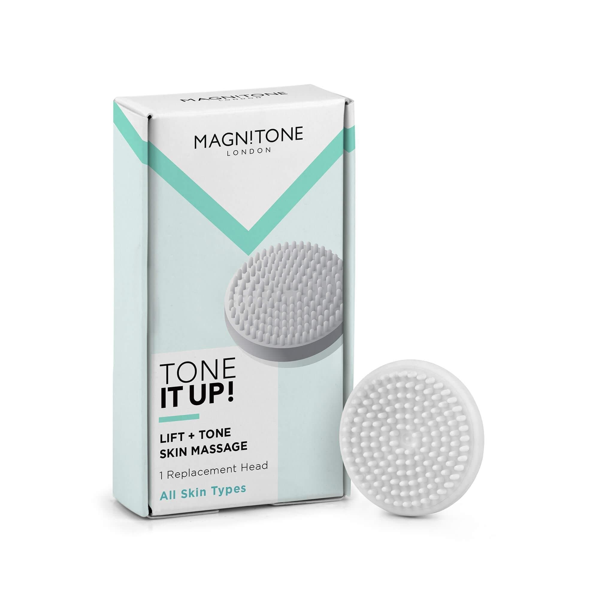 Magnitone Tone It Up Massaging Replacement Brush Head for BareFaced 2, Pack of 1