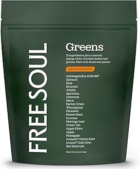 – Greens | 21 Advanced Greens, Superfoods, and Adaptogens Including KSM-66 Ashwagandha, Vegan & Gluten-Free, Advanced Natural Formula | UK Made | 30 Servings | Mango Flavour