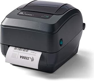 Zebra - GK420t Thermal Transfer Desktop Printer for labels, Receipts, Barcodes, Tags, and Wrist Bands - Print Width of 4 in - USB and Ethernet Port Connectivity - GK42-102210-000