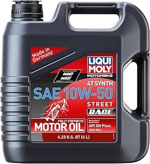 10W-50 Motorbike 4T Synthetic Street Race Engine Oil 4 Liter