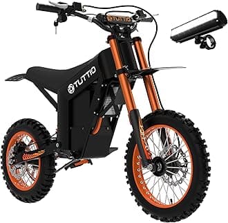 Tuttio Electric Dirt Bike Teens Adults - 48V 21AH Electric Bicycle 14"/12" Fat Tire Off Road High Torque Mini E Motocross Motorcycle Dirt Bike