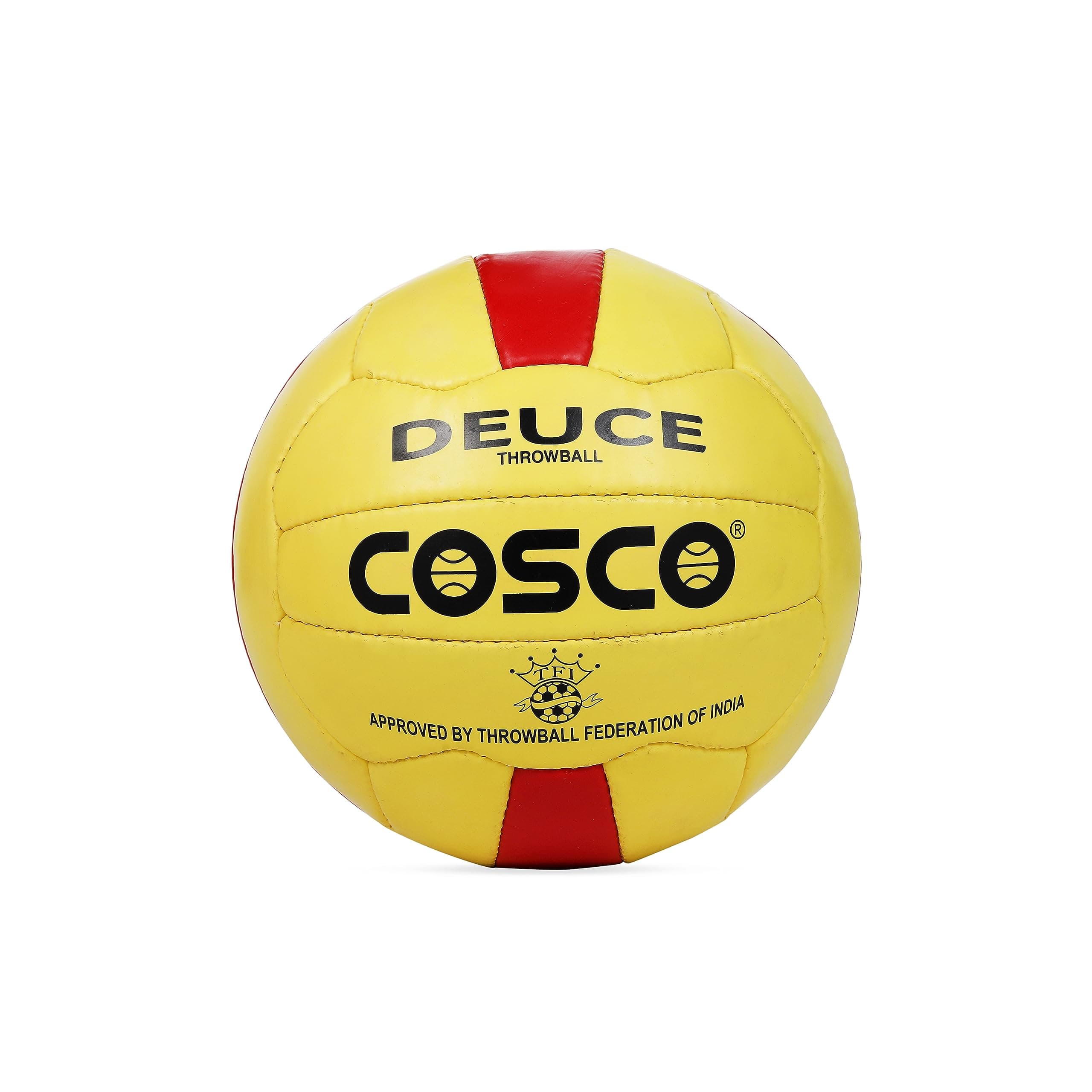 Cosco Rubber Deuce Throwball Ball - Size 5, Yellow