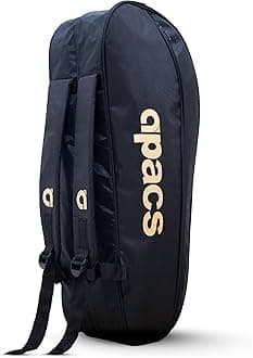 Apacs Badminton Kitbag Pro | Two Compartments | Soft Padded Straps | Durable Polyester Badminton Kitbag (Black)