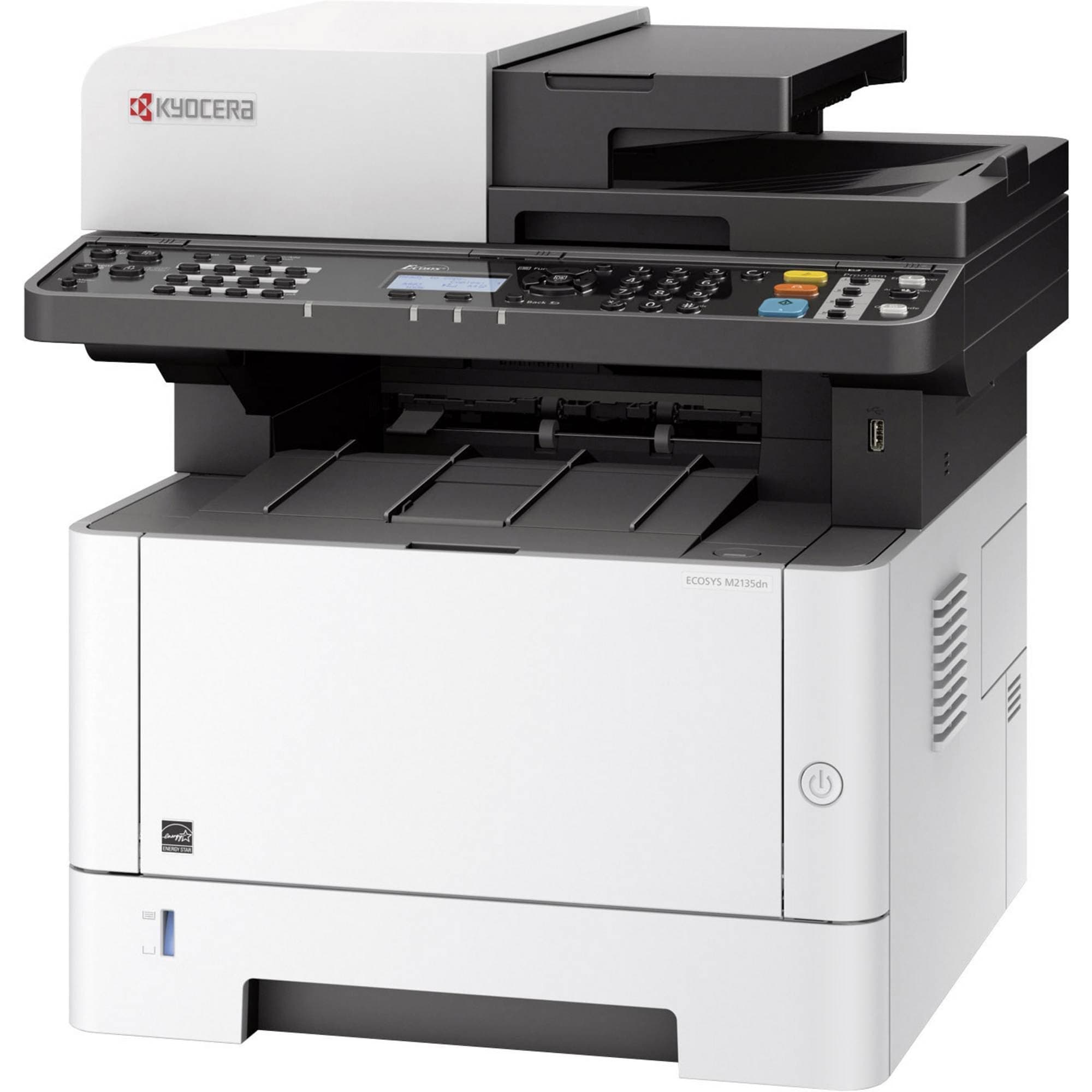 Kyocera 1102PJ2US0 ECOSYS P2135dn Black & White Network Printer, Fast Output Speed of 37 Pages per Minute, Warm Up Time 16.5 seconds or less from main power on and sleep, First Page Out 8 seconds or l