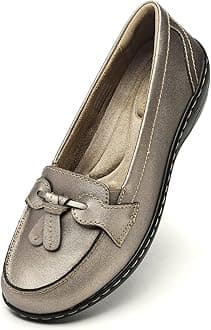 Women's Classic Comfort Leather Loafers Casual Slip-Ons Stylish Tassel Dress Shoes Cute Work Office Flats Everyday Walking Shoes