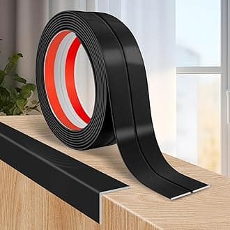 Flexible Wall Corner Protector Moulding Trim Peel and Stick Wall Corner Guards Edge Protector Self Adhesive Molding Trim Strip for Edge Ceiling (Black, 1.6 in x 10 Ft)