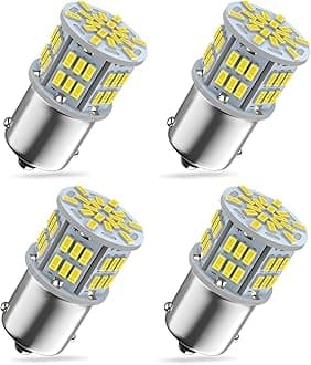 1156 Bulb Reverse Light, Led 1141 1003 7506 BA15S Bulbs, 12V-24V 54-SMD Used for Truck Car Backup Reverse Lights, Tail Parking Lights,Camper Trailer RV Interior Light, 4pcs White