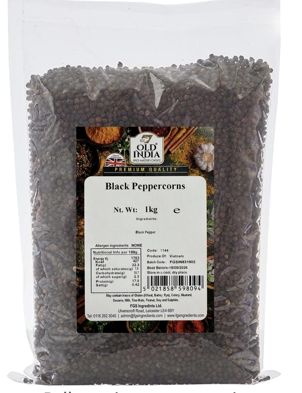 Black Peppercorns 1kg