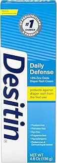 Daily Defense Baby Diaper Rash Cream with Zinc Oxide to Treat, Relieve & Prevent Diaper Rash, 4.8 Ounce