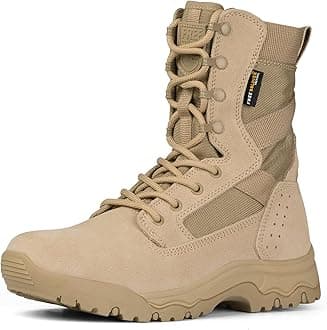 Men's Work Tactical Boots 8 Inches Lightweight Combat Boots Durable Suede Leather Military Boot Desert Boot