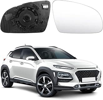 Mirror Glass Replacement for Hyundai Kona 2017-2024, Exterior Mirror Glass Aspherical Adjustable (Right)