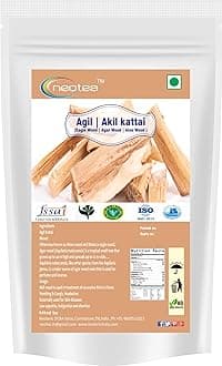 Neotea Agil Akil Kattai Eagle Wood Agar Wood Aloe Wood Aquilaria Agallocha, 100 G