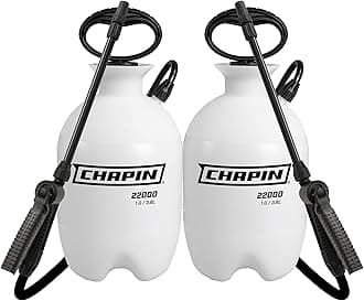 Chapin 22000 Pump Sprayer, 1-Gallon Translucent Tank with an Easy Fill Funnel-Top Opening, Adjustable Cone Nozzle & 34" Long Reach Hose, Used for Fertilizer, Pesticides, Weeds & Pests 2 Pack