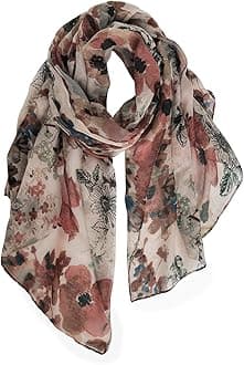 Lightweight Scarves Fashion Flowers Print Women Cotton Wrap Scarf Head Shawl Spring Gift