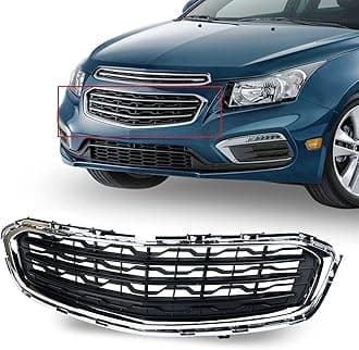 Front Center Bumper Grille with Chrome Trim Molding Fit 2015 Chevy Cruze 2016 Chevy Cruze Limited GM1200728