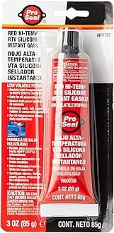 ProSeal Sealpro 80726 High Temperature RTV Silicone Instant Gasket, Red