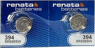 Renata 394 SR936SW Batteries - 1.55V Silver Oxide 394 Watch Battery (2 Count)