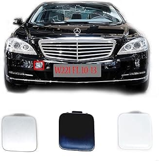 Front Tow Cover Fit 10-13 Mercedes Benz S Class W221 Facelift for S280 S320 S350 S400 S420 S450 S500 S63 S65 2007 2008 2009 bumper towing Hook Eye Cap 2218850322 (White)