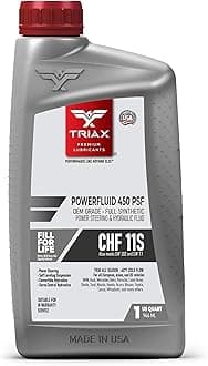 TRIAX Powerfluid 450 PSF - CHF 11S Long - Life Synthetic Hydraulic & Power Steering Fluid Compatible with Audi, Bentley, BMW, Chrysler, Dodge, Jeep, Mercedes-Benz, Mini, Porsche, and VW (1 Quart)