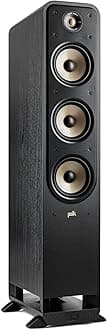 Signature Elite ES60 Floor Speaker, HiFi Speakers for Music and Home Cinema Sound, Passive Full Range Speaker (Pack of 1) - Black